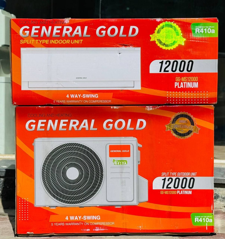 کولر گازی جنرال گلد/GENERAL GOLD بدون معمولی(بدون اینورتر) مدل پلاتینیوم موتور T1