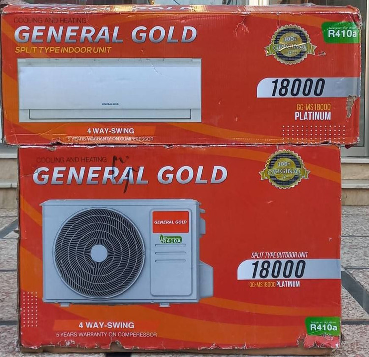 کولر گازی جنرال گلد/GENERAL GOLD بدون معمولی(بدون اینورتر) مدل پلاتینیوم موتور T1