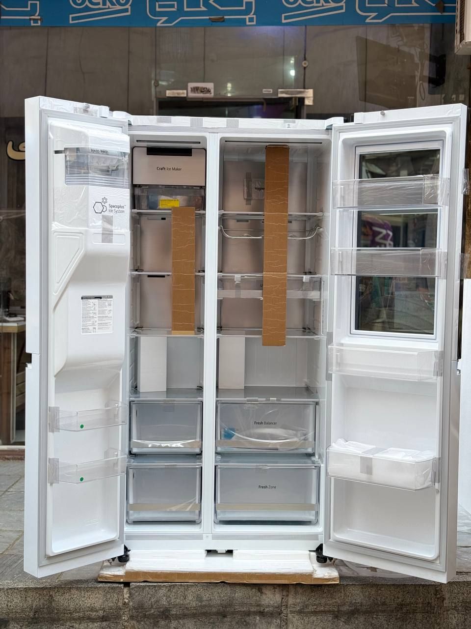 یخچال ساید لای ساید ال جی|LG مدلX267 مجهز به آب شهری ظرفیت 30 فوت| تاج شاپینگ